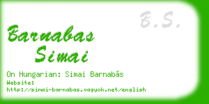 barnabas simai business card